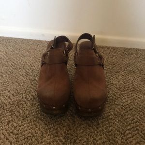 Kork-Ease Brown Leather Mules